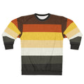 Gay bear pride flag colored background sweatshirt
