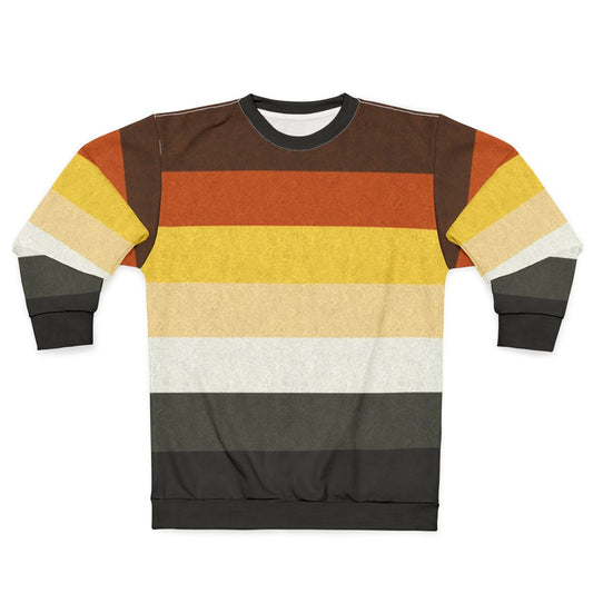 Gay bear pride flag colored background sweatshirt