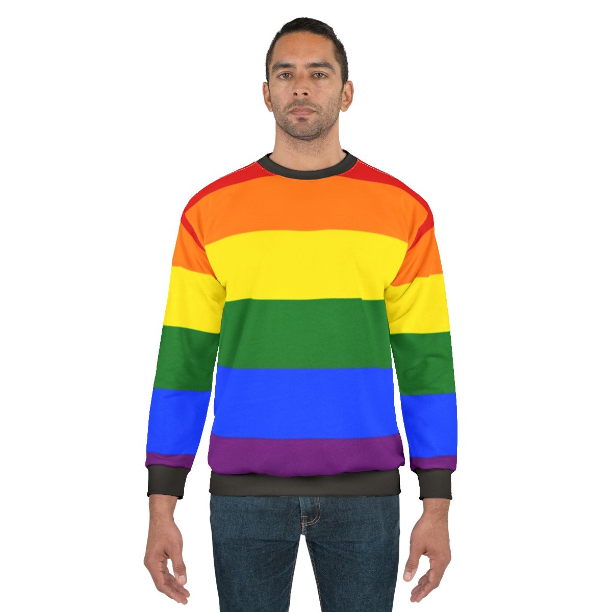 Colorful rainbow LGBTQ pride sweatshirt