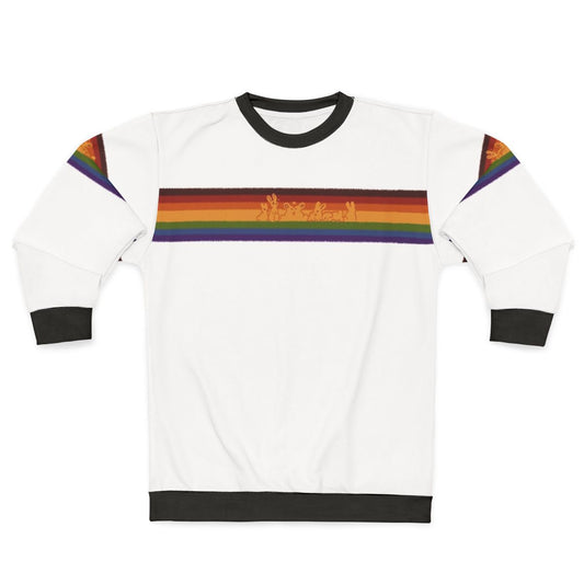 Colorful gay pride sweatshirt with rainbow bunnies