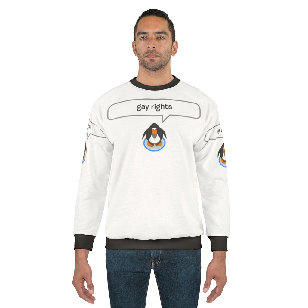 LGBTQ Penguin Graphic Sweatshirt