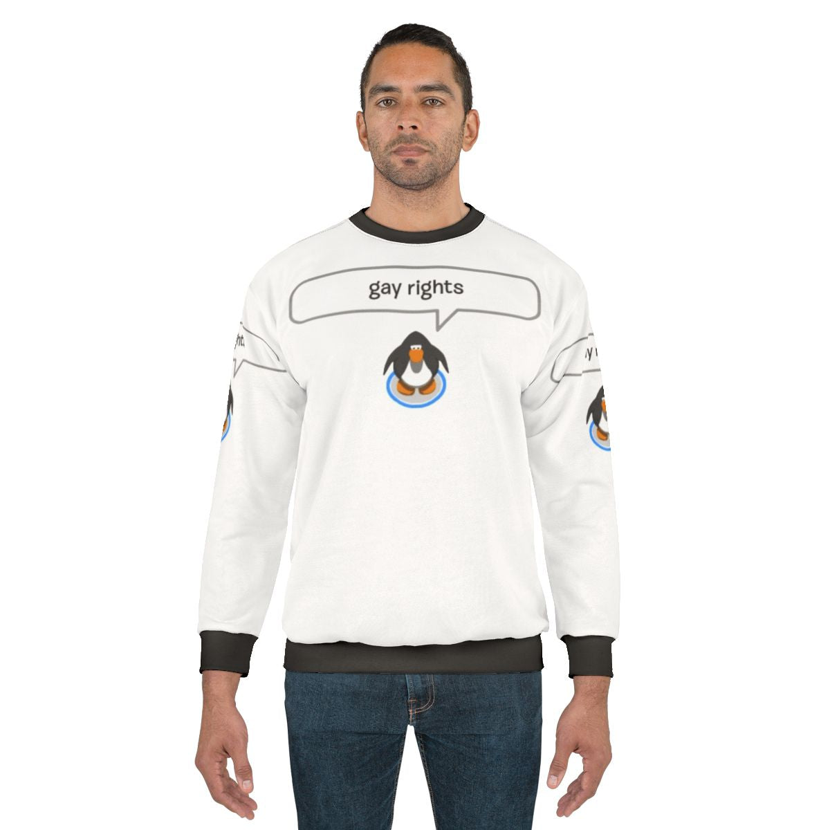 LGBTQ Penguin Graphic Sweatshirt