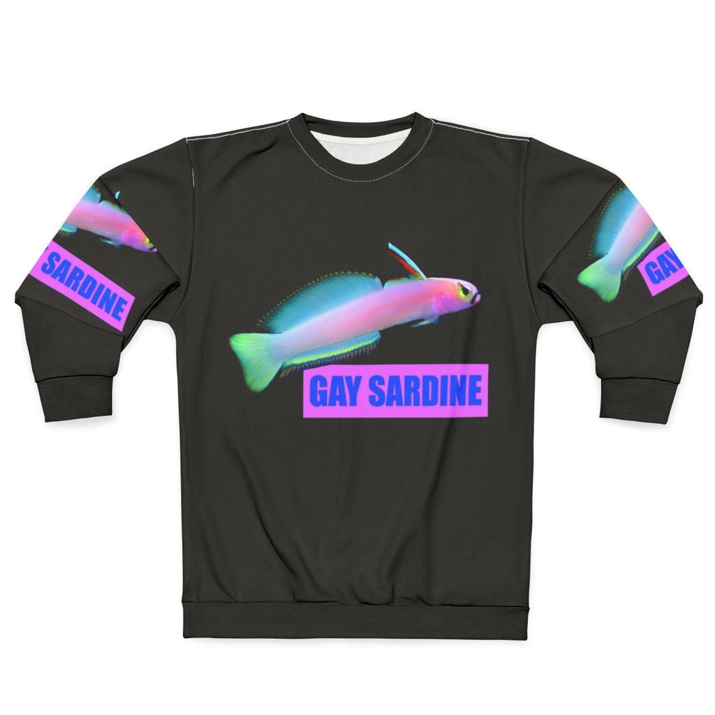 "Gay Sardine Graphic Sweatshirt for LGBT Pride"