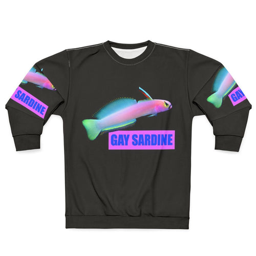 "Gay Sardine Graphic Sweatshirt for LGBT Pride"