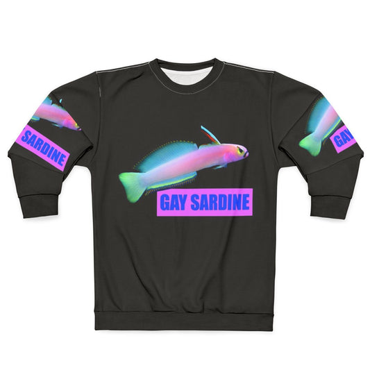 "Gay Sardine Graphic Sweatshirt for LGBT Pride"