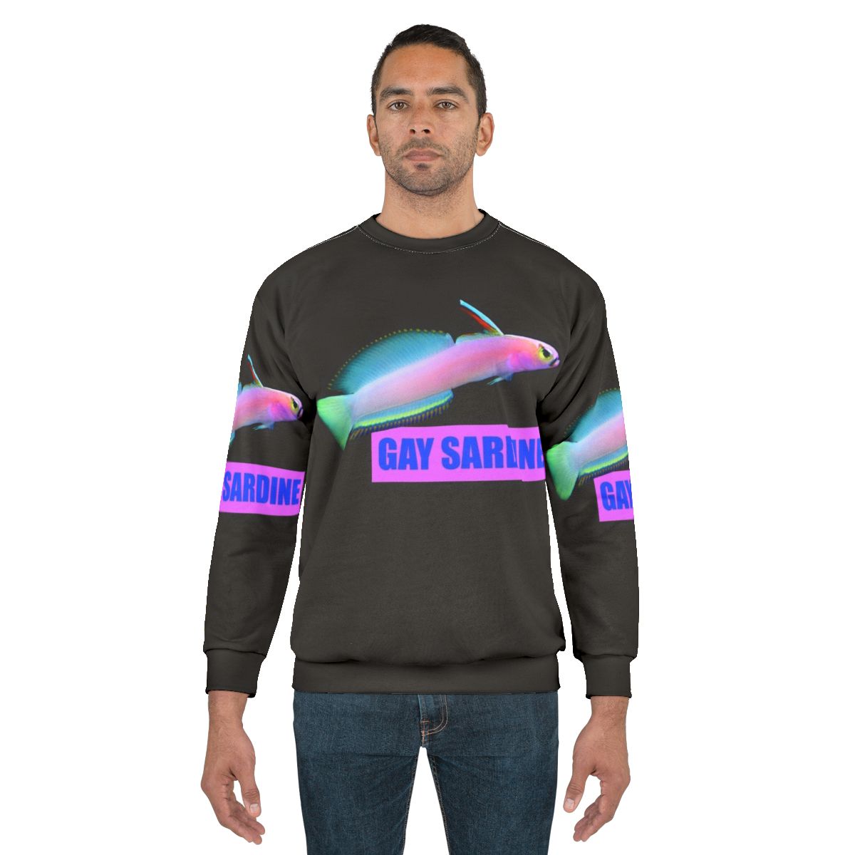 "Gay Sardine Graphic Sweatshirt for LGBT Pride"