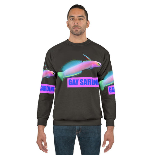 "Gay Sardine Graphic Sweatshirt for LGBT Pride"