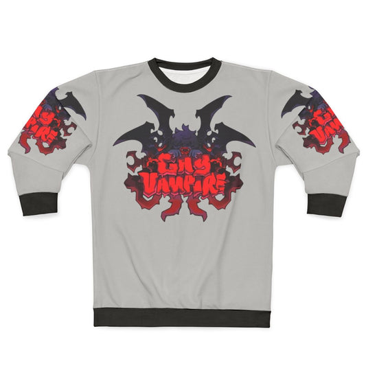 Spooky gay vampire sweatshirt with gothic design