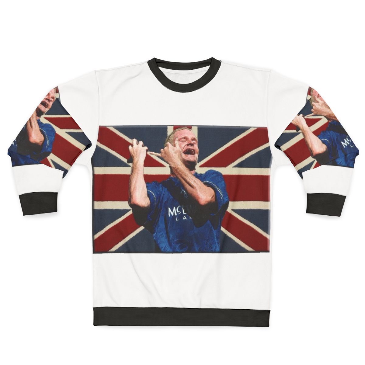 Paul Gascoigne Flute Impression Painted Sweatshirt