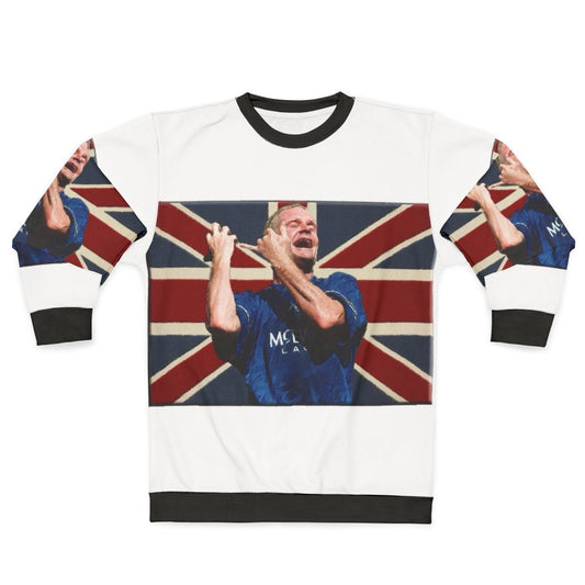 Paul Gascoigne Flute Impression Painted Sweatshirt