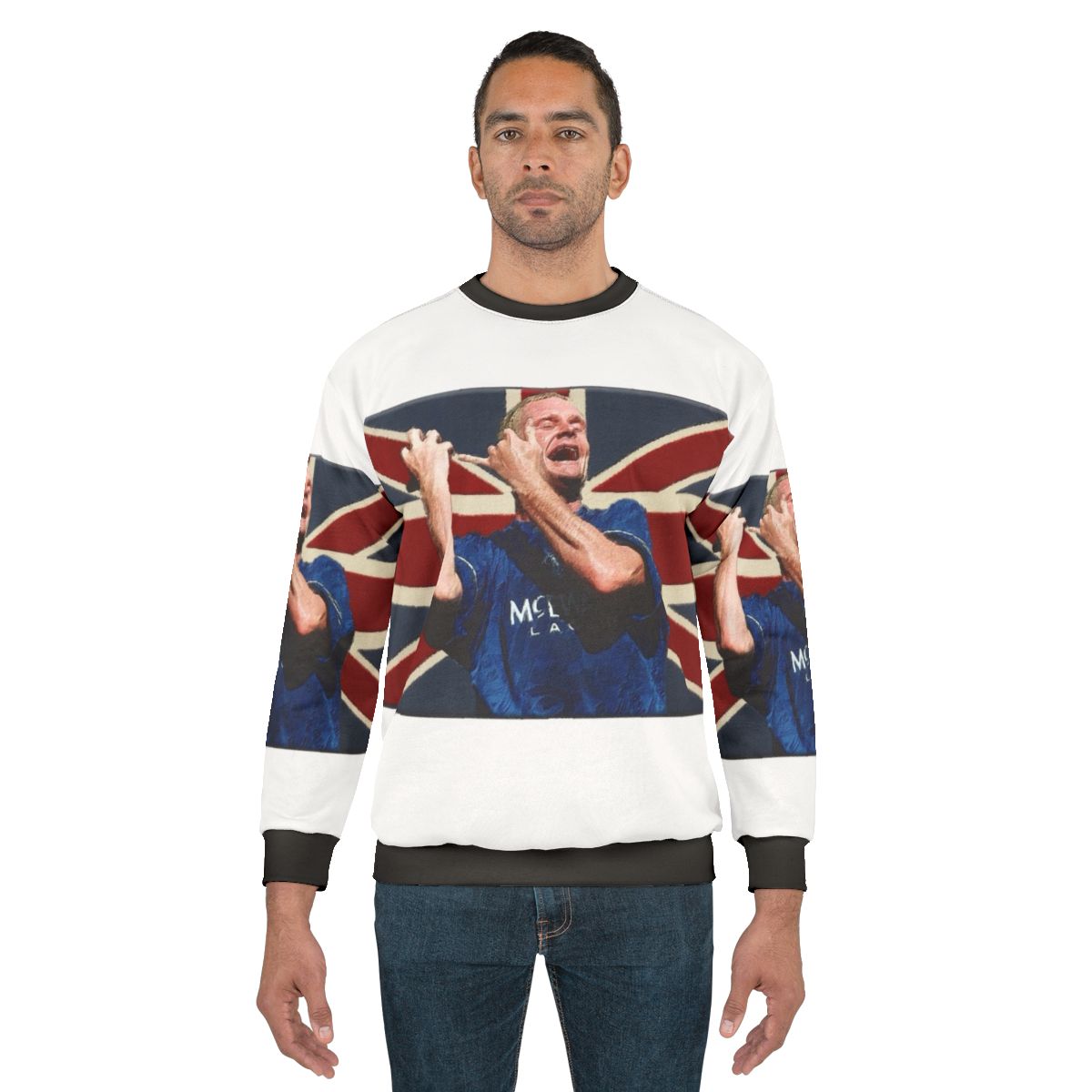 Paul Gascoigne Flute Impression Painted Sweatshirt