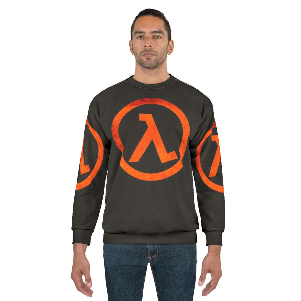 Retro Gaming Geek Half Life Rust Logo Sweatshirt