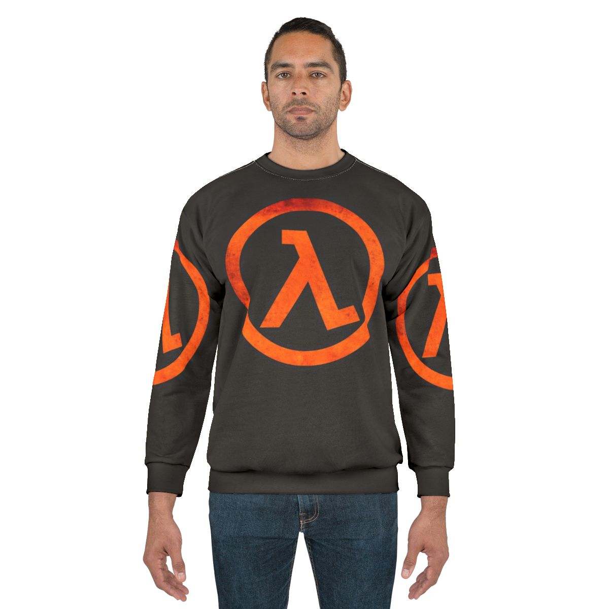 Retro Gaming Geek Half Life Rust Logo Sweatshirt