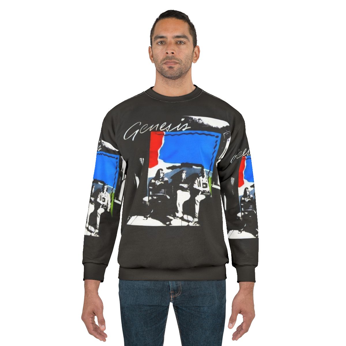 Genesis Abacab vintage inspired sweatshirt with 80s prog rock band design
