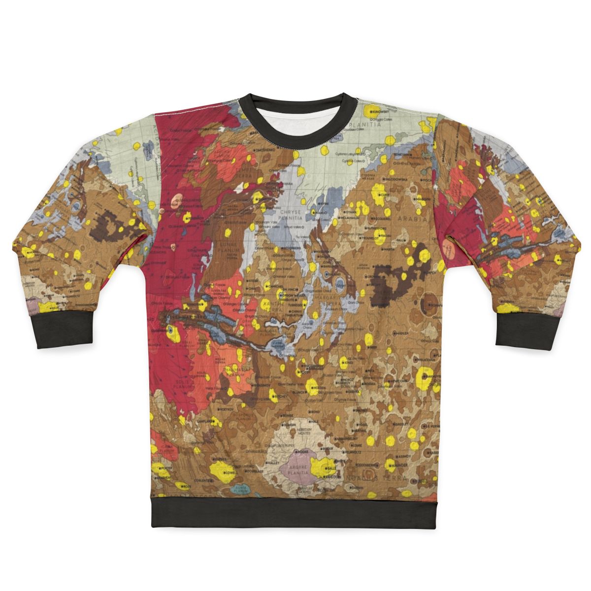 Geology of Mars Sweatshirt featuring educational space and science graphics
