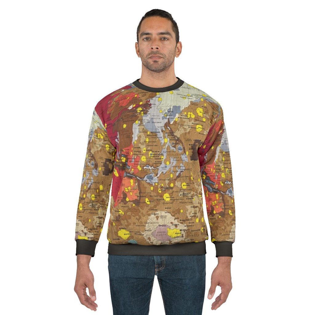Geology of Mars Sweatshirt featuring educational space and science graphics