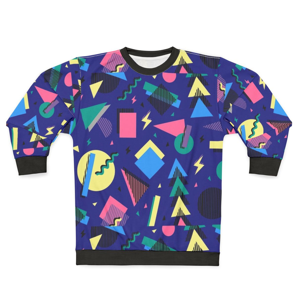 90s retro geometric pattern sweatshirt
