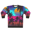 Crimson Sunset Synthwave Sweatshirt