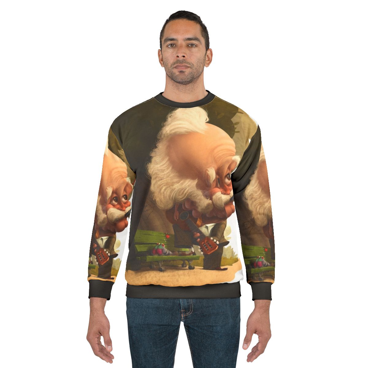 Georges Brassens Sweatshirt with caricature design