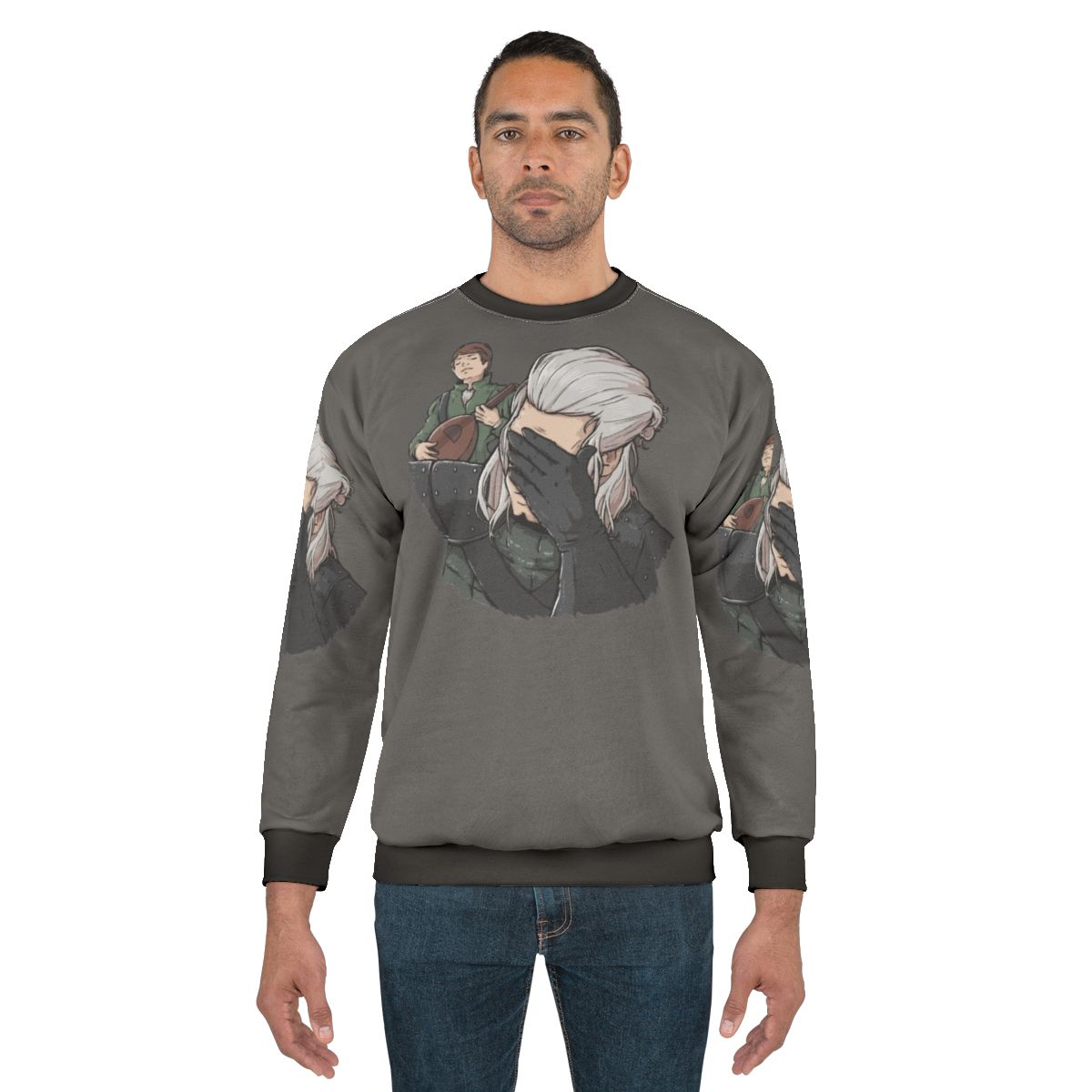 Geralt of Rivia Face Palm Sweatshirt - The Witcher Merchandise