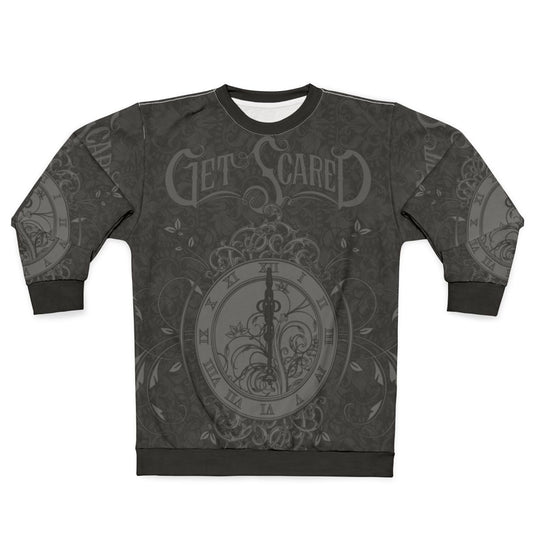 Get Scared Demons Recreation Sweatshirt featuring a dark and floral design