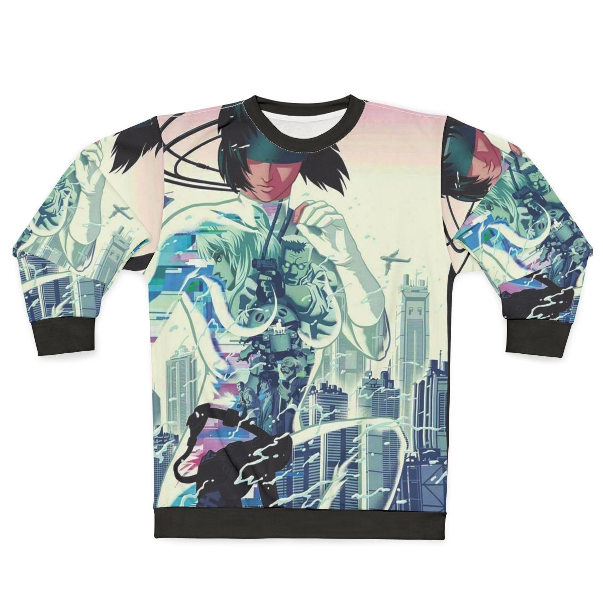 Ghost In The Shell Anime Sweatshirt Featuring Masamune Shirow's Iconic Artwork