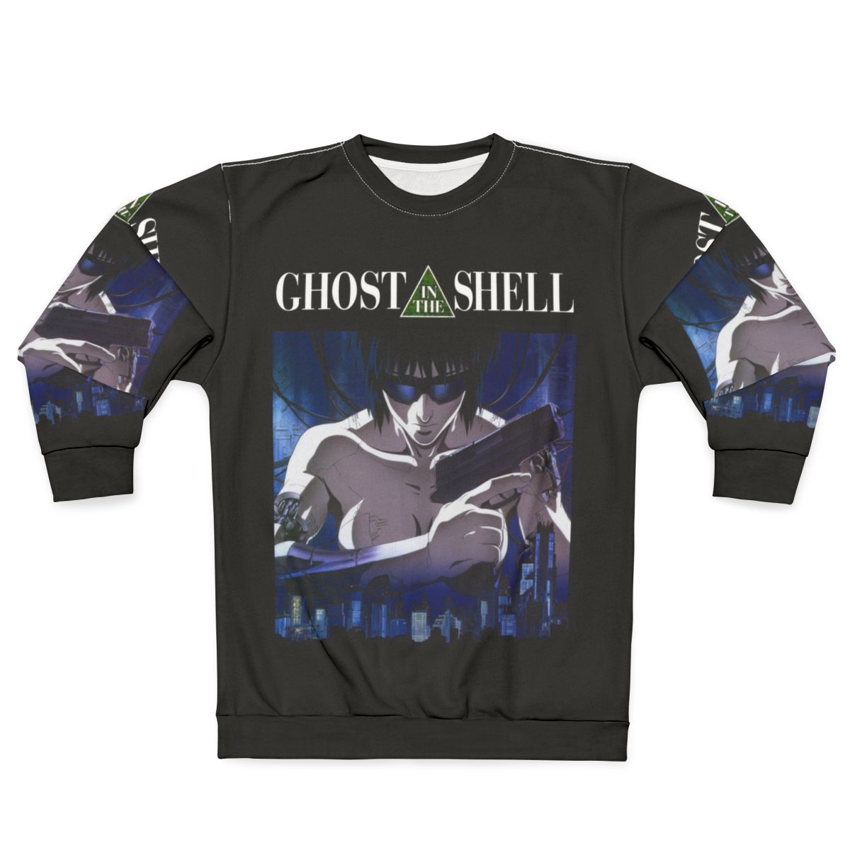 Ghost In The Shell Anime Cyberpunk Sweatshirt featuring Motoko Kusanagi
