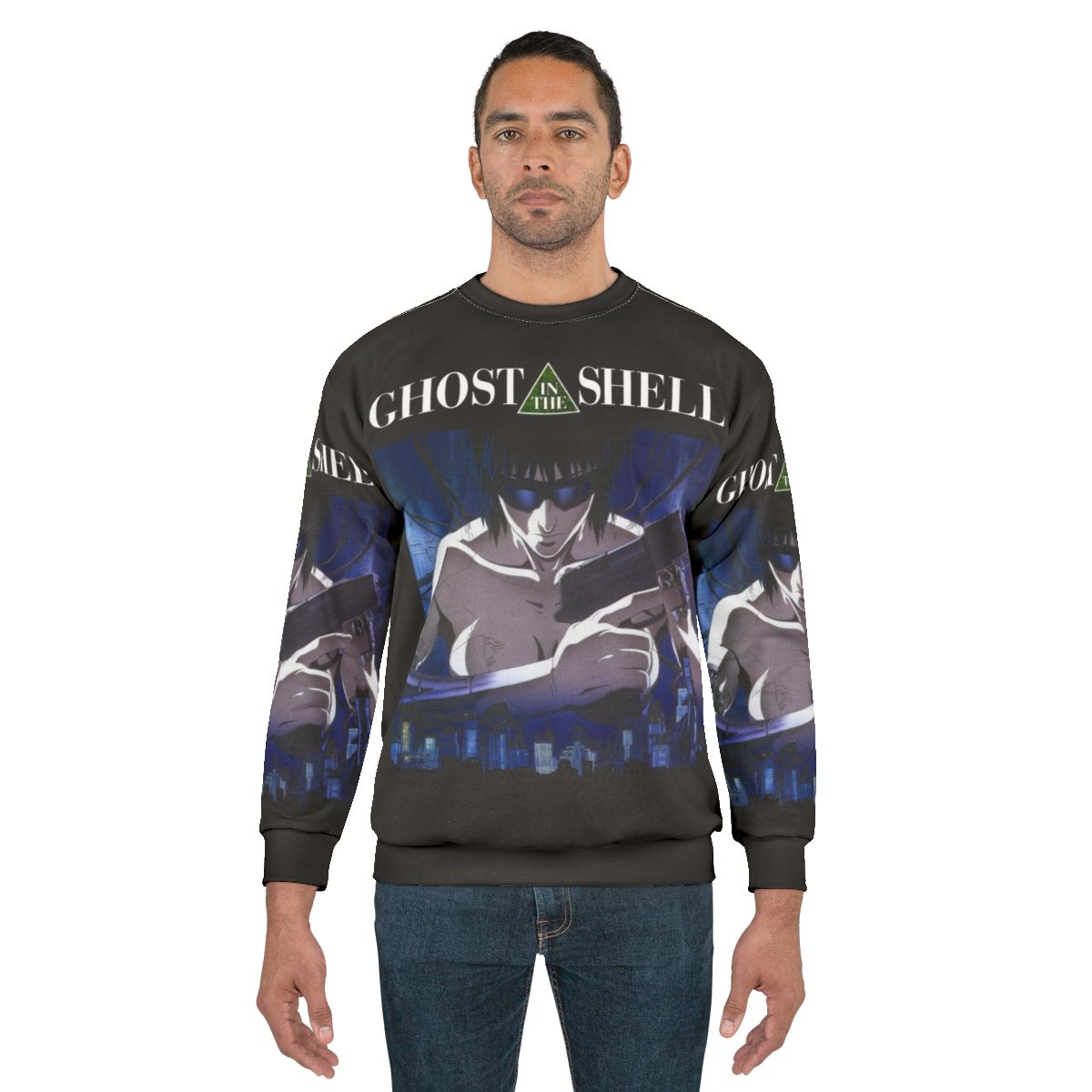 Ghost In The Shell Anime Cyberpunk Sweatshirt featuring Motoko Kusanagi