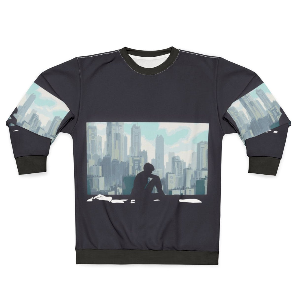 Ghost In The Shell Anime Sweatshirt, featuring characters from the classic anime series