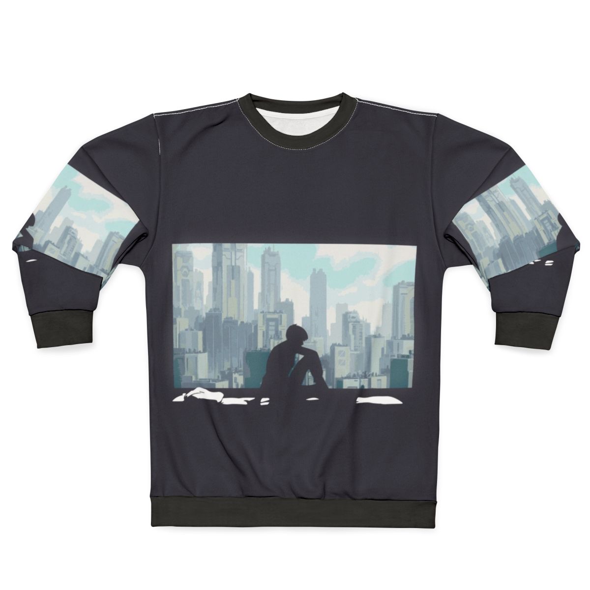 Ghost In The Shell Anime Sweatshirt, featuring characters from the classic anime series