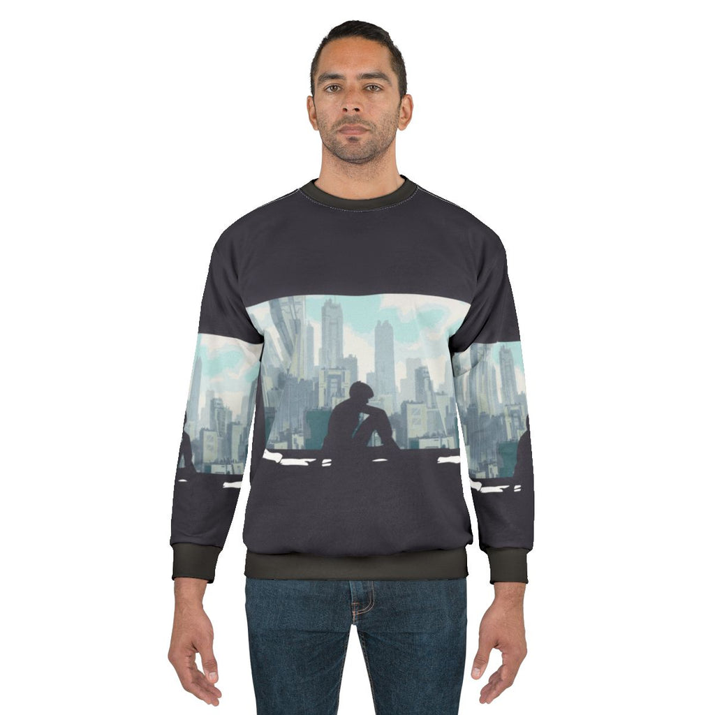Ghost In The Shell Anime Sweatshirt, featuring characters from the classic anime series