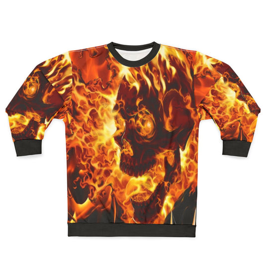Fiery Ghost Rider Marvel Superhero Sweatshirt
