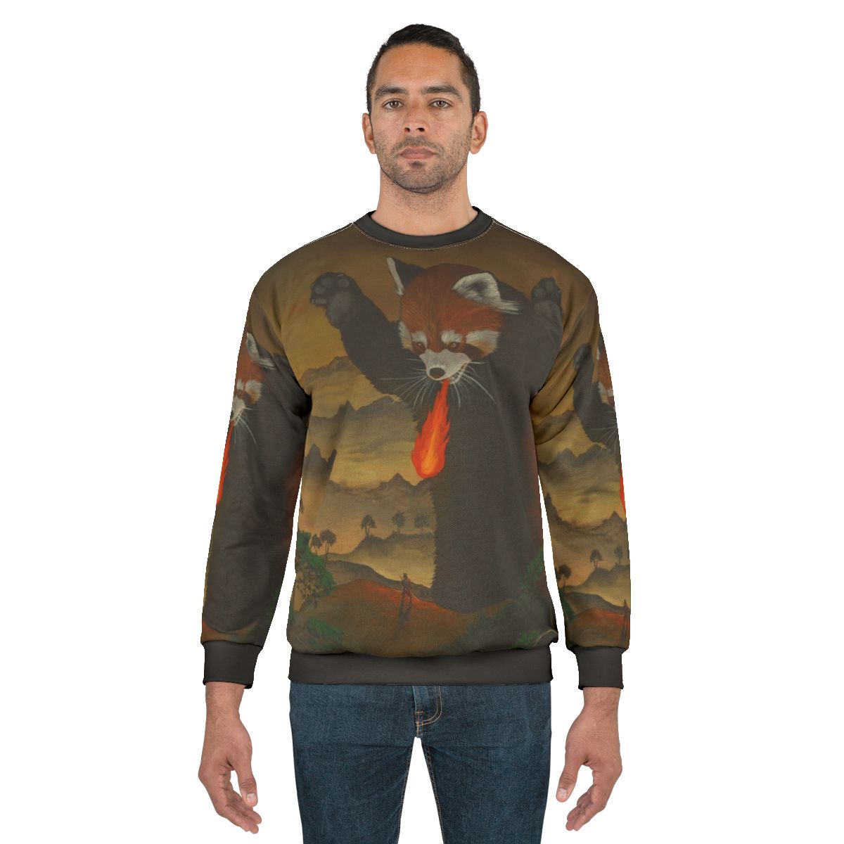 Fiery Giant Red Panda Sweatshirt