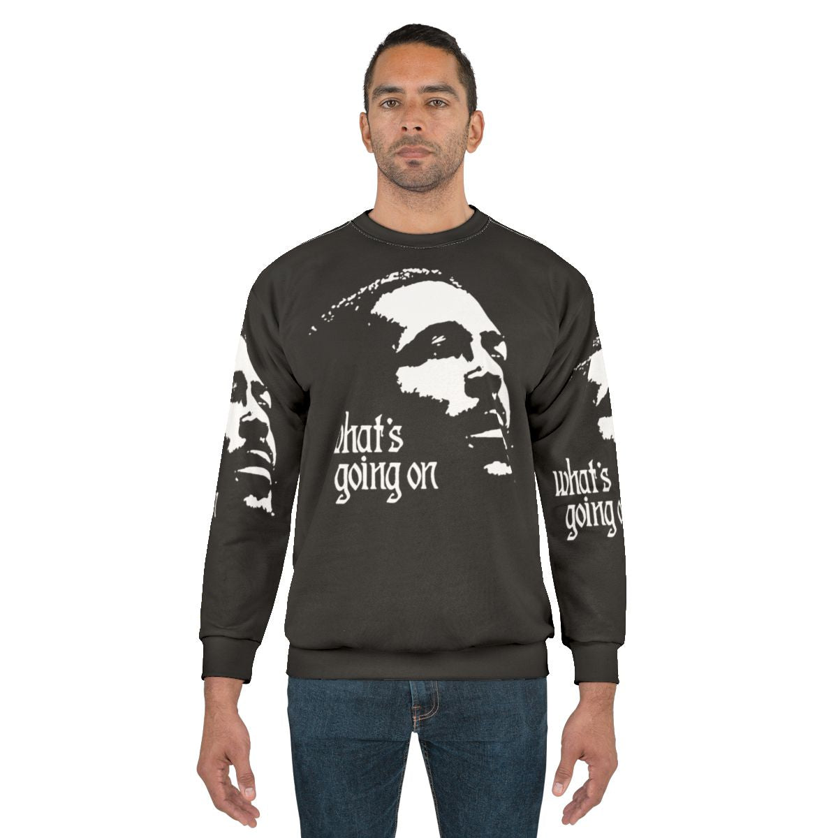 Vintage style Marvin Gaye "What's Going On" graphic sweatshirt