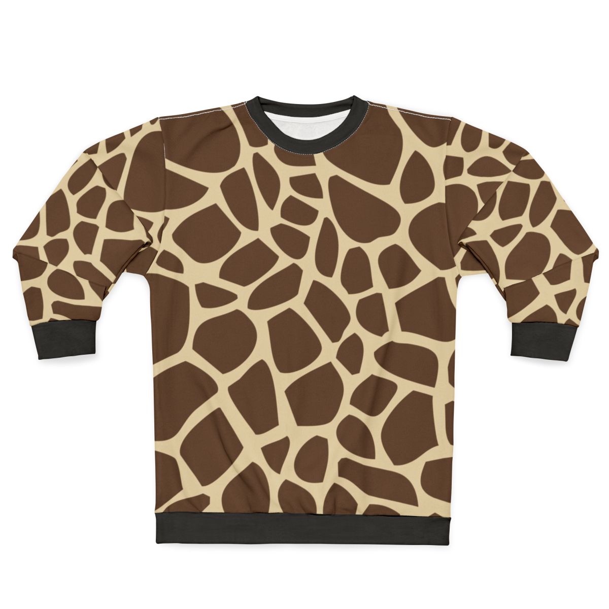 Giraffe pattern sweatshirt with camouflage design