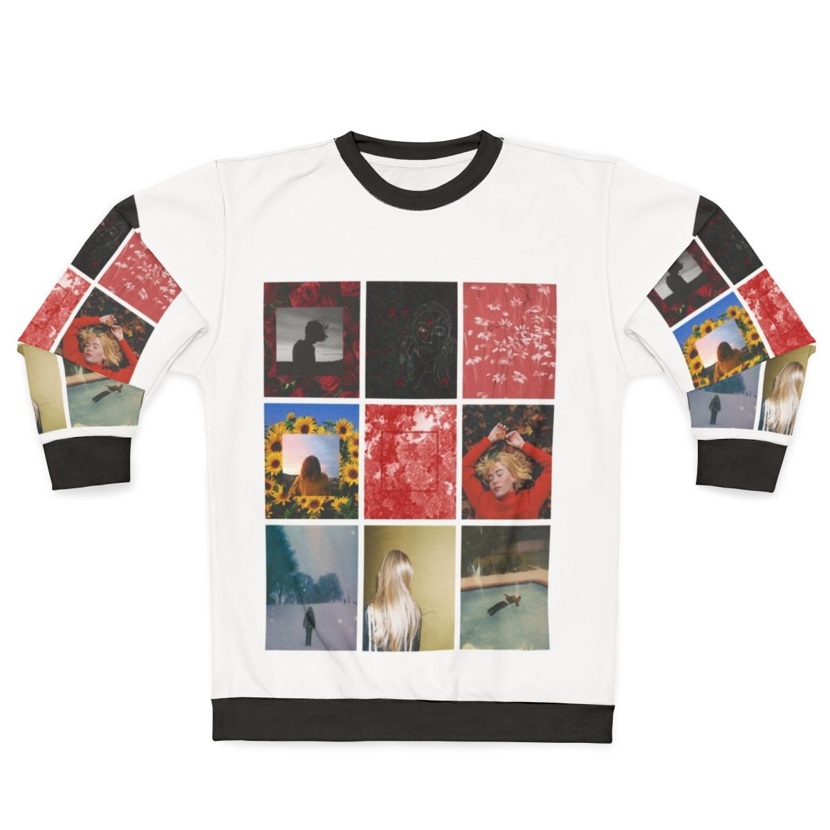 A girl in a red sweatshirt, representing indie, bedroom pop, and LGBTQ+ culture.