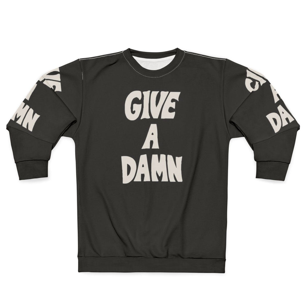 Alex Turner Inspired "Give A Damn" Graphic Sweatshirt