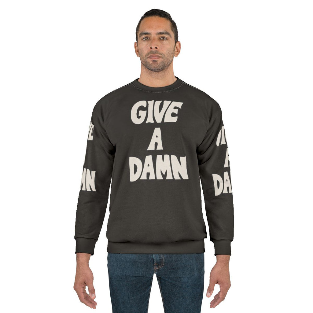 Alex Turner Inspired "Give A Damn" Graphic Sweatshirt
