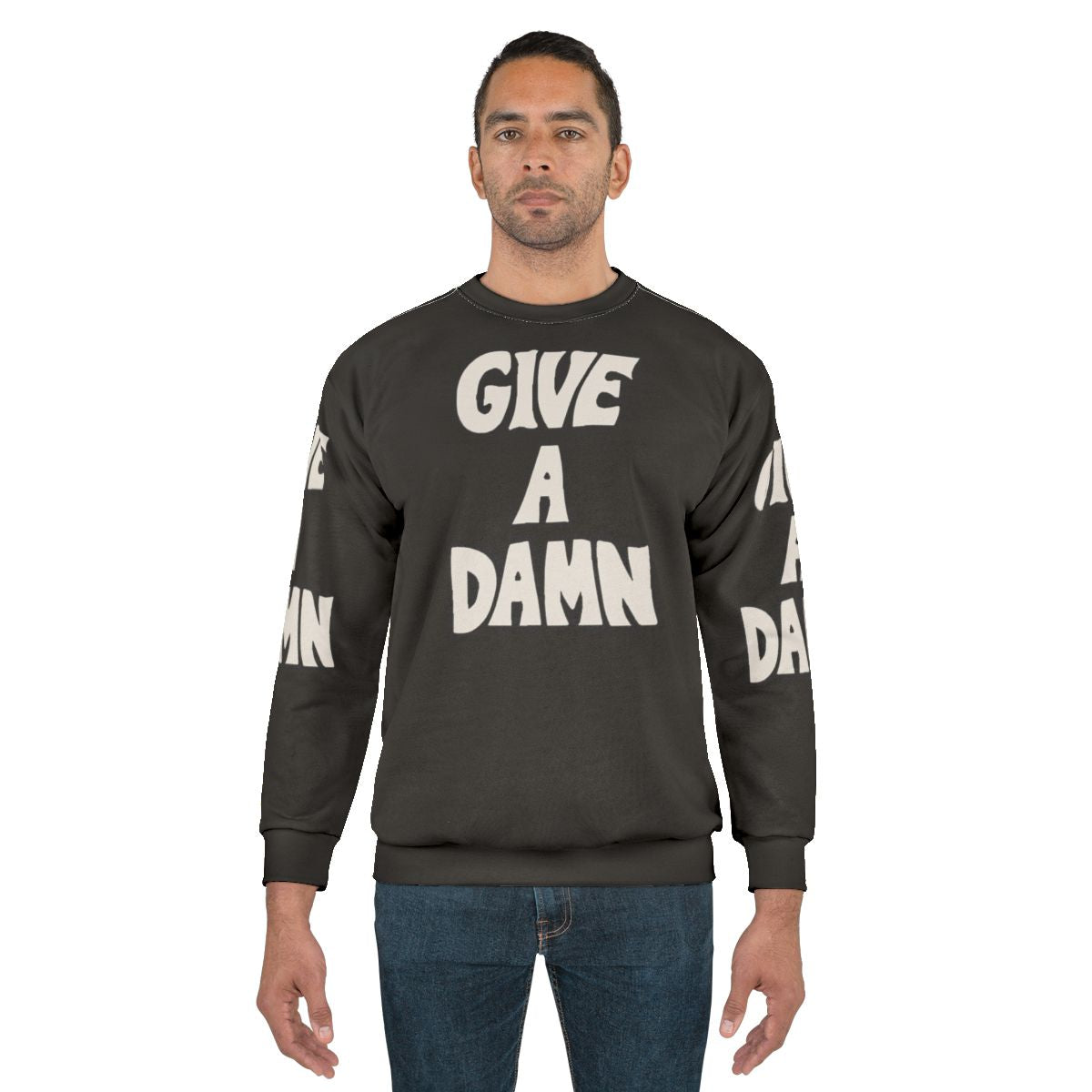 Alex Turner Inspired "Give A Damn" Graphic Sweatshirt