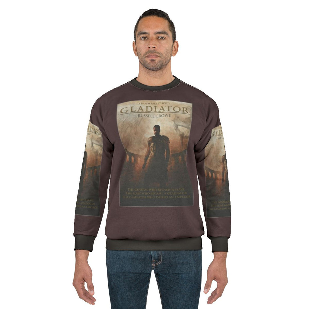 Gladiator Sweatshirt with Minimalist Roman Design