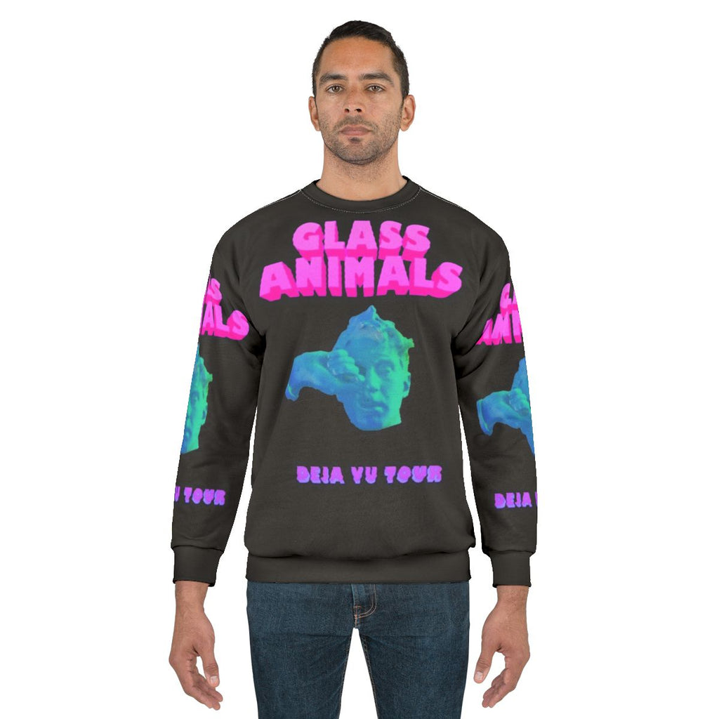 Glass Animals Deja Vu Sweatshirt featuring the band's logo and album art