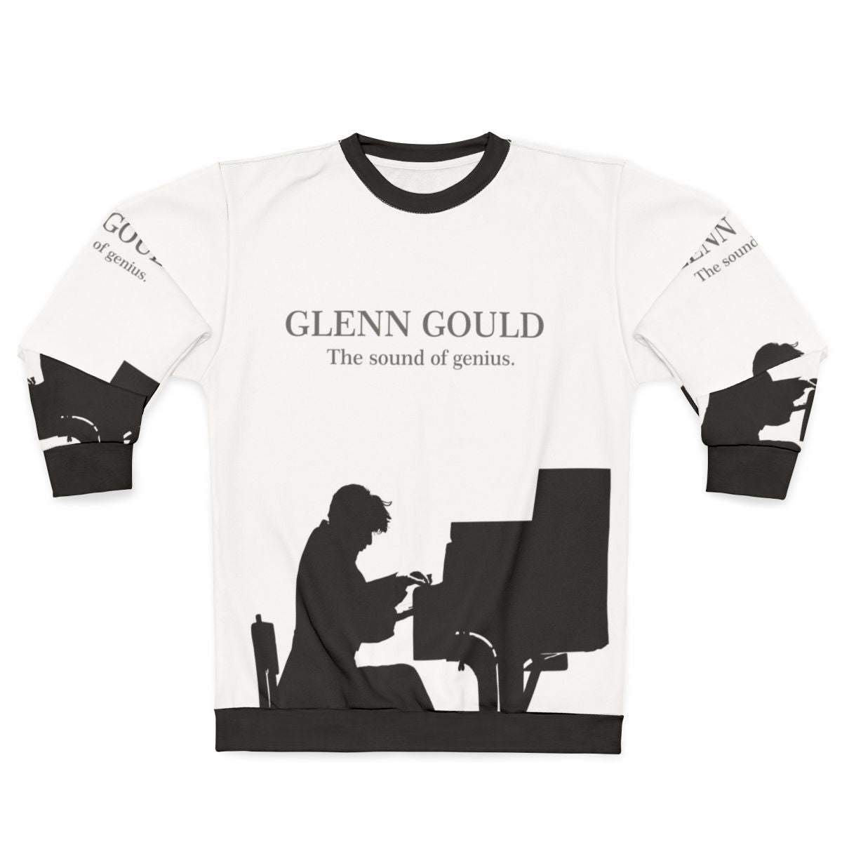 Glenn Gould The Pianist Piano Sweatshirt with Black and White Elegant Design