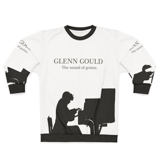 Glenn Gould The Pianist Piano Sweatshirt with Black and White Elegant Design