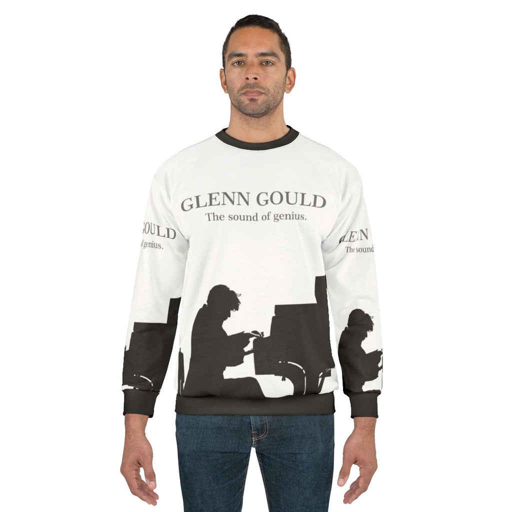 Glenn Gould The Pianist Piano Sweatshirt with Black and White Elegant Design