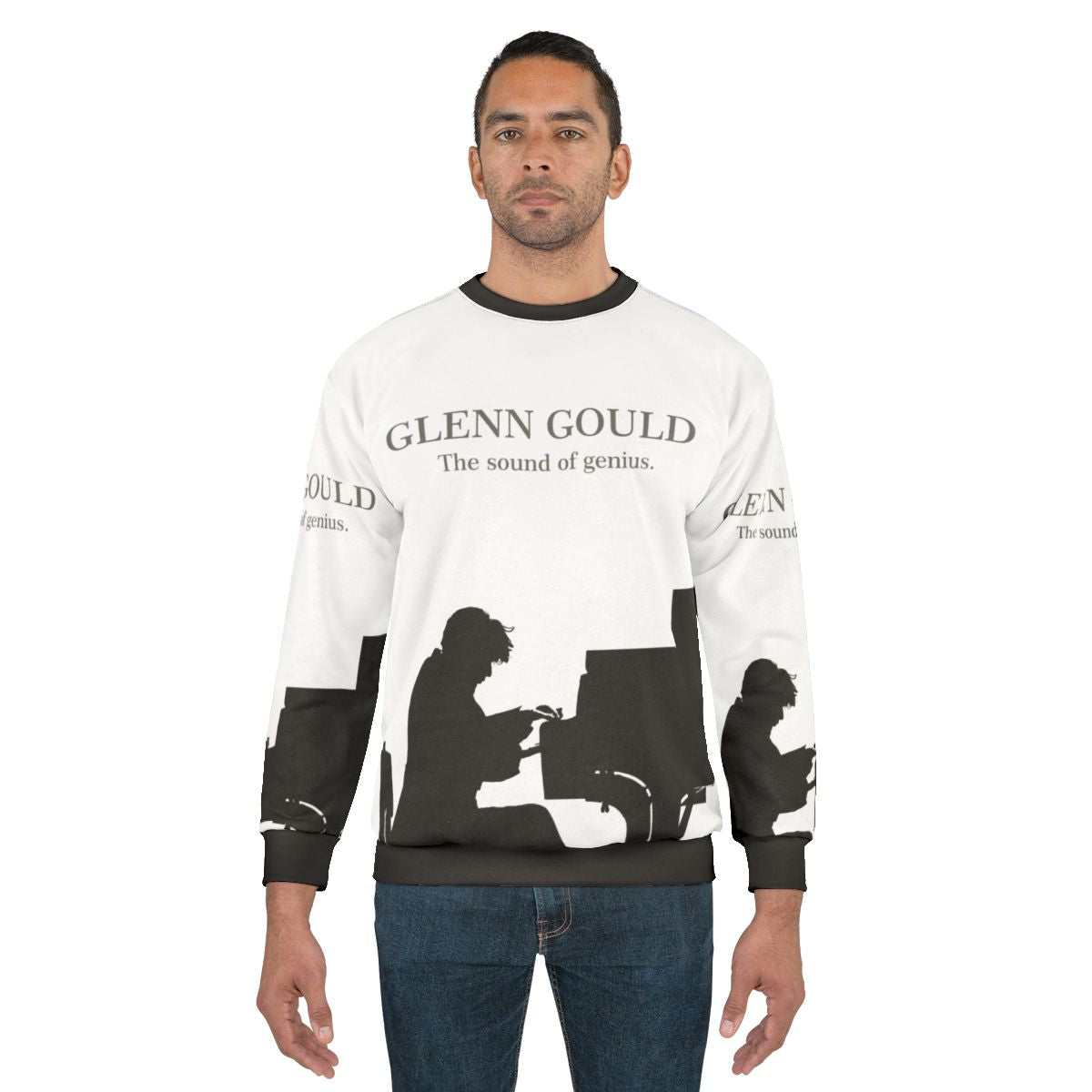 Glenn Gould The Pianist Piano Sweatshirt with Black and White Elegant Design