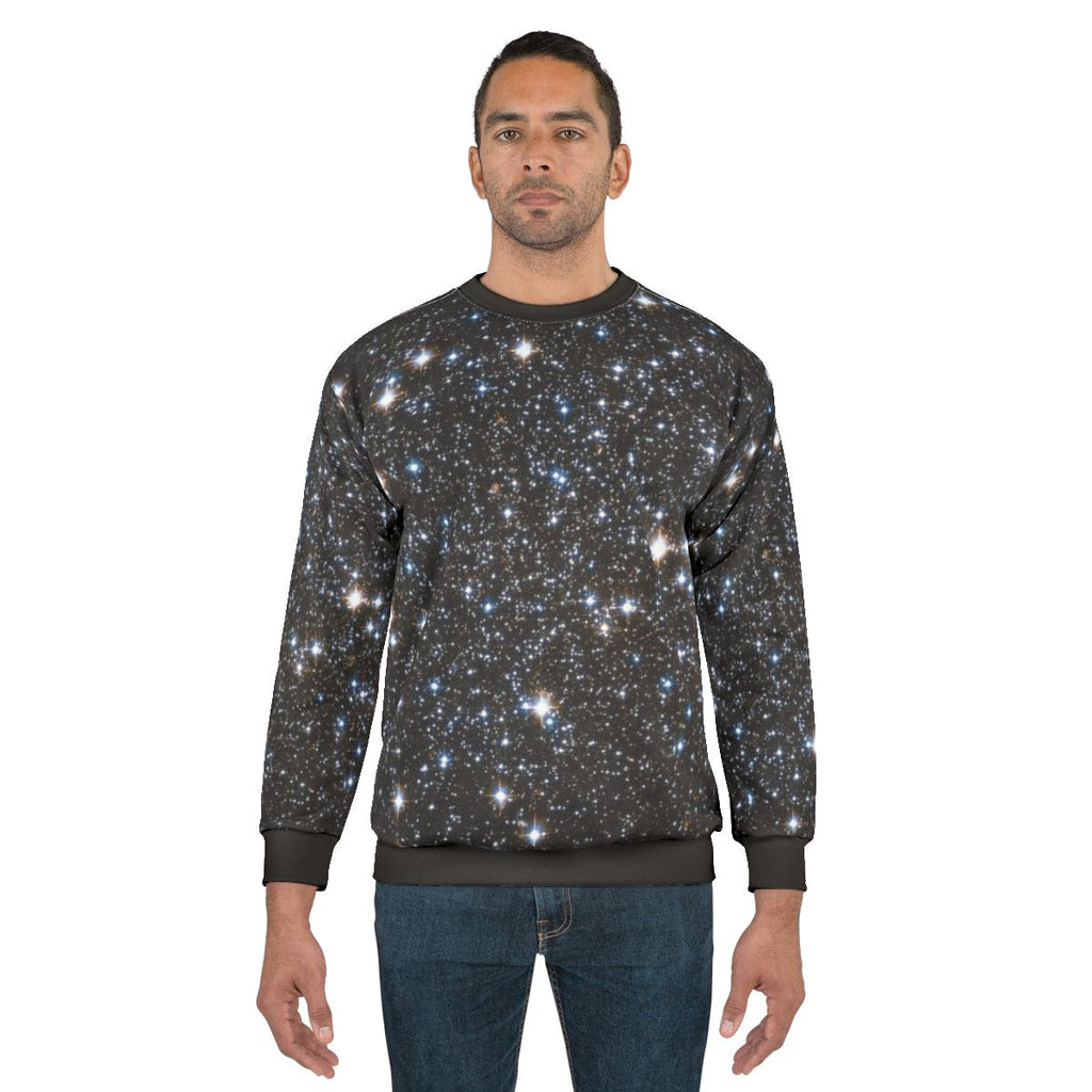 Glittering Galaxy Sweatshirt - Cosmic Clothing for Space Enthusiasts