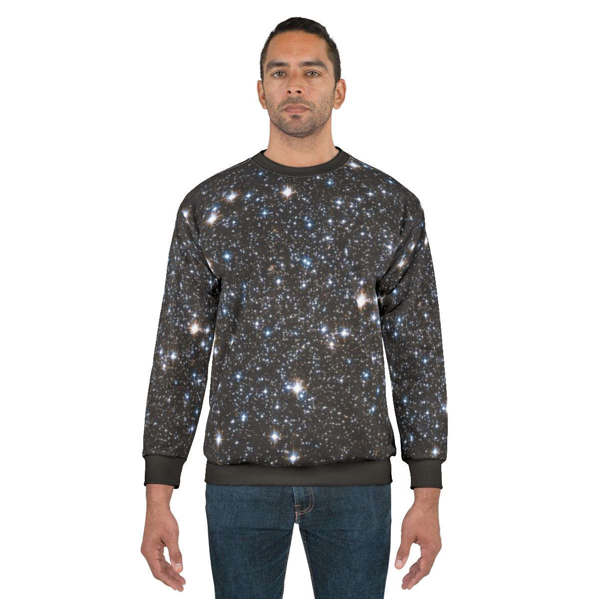 Glittering Galaxy Sweatshirt - Cosmic Clothing for Space Enthusiasts