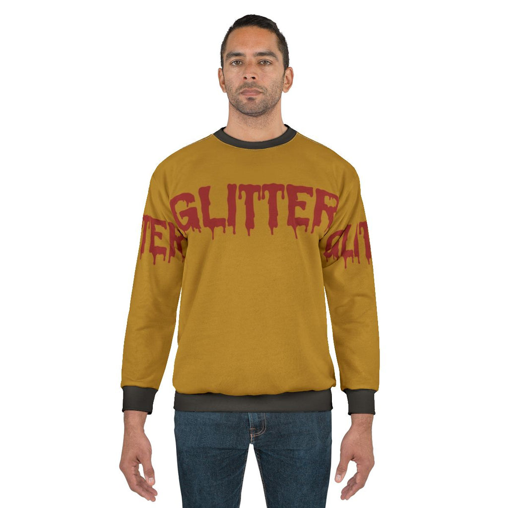 Glitter In Blood Horror Typography Sweatshirt