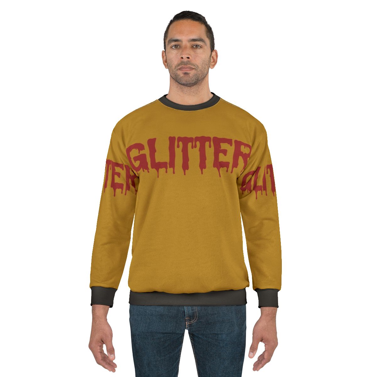 Glitter In Blood Horror Typography Sweatshirt
