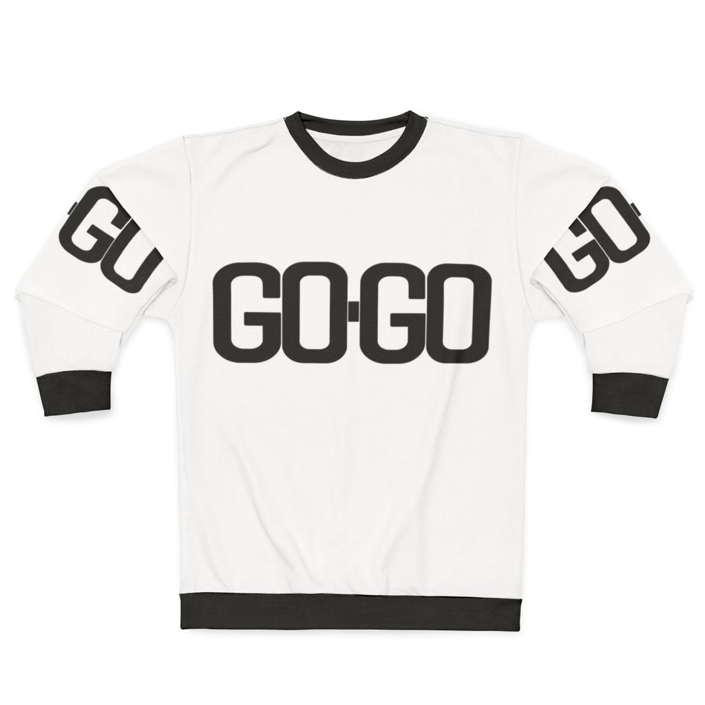Go-Go Sweatshirt with 80s Pop Music Graphic